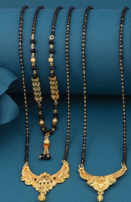 bhanu diam Metal Gold-plated Gold, Black Jewellery Set(Pack of 1)