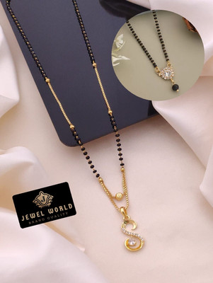 Jewel WORLD COMBO s name letter mangalsutra 18 Inch short for women Alloy, Brass Mangalsutra