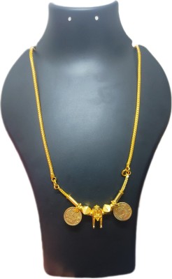 TGS GOLD COVERING TGS GOLD COVERING Traditional Thali Chain for Womens 24 Inch Gold-plated Plated Copper Chain
