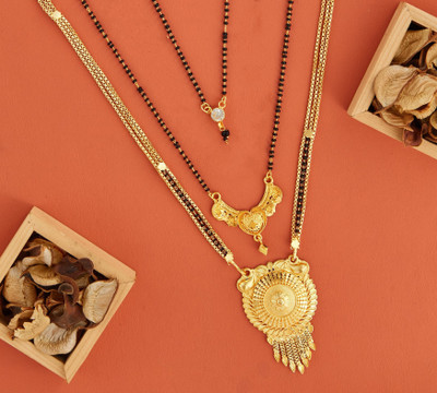 WoyGems bestseller combo of 3 Alloy Mangalsutra