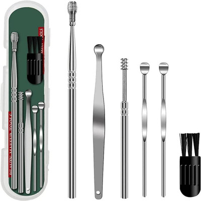 NKK TRADERS 5 Pcs Ear Pick with a Storage Box Earwax Removal Kit