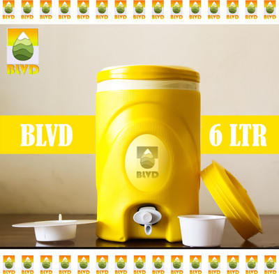 BLVD Dispenser Jar 6 Ltr Yellow Bottled Water Dispenser