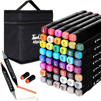 ARV Dual Tip Art Markers Sketching Head Marker Pens for Kids Adult 48 Colours(Set of 48, Multicolor)