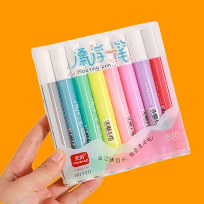 GUNGUN 8pcs Colorful Magical Water Floating Painting Pen For kids(Set of 8, Multicolor)