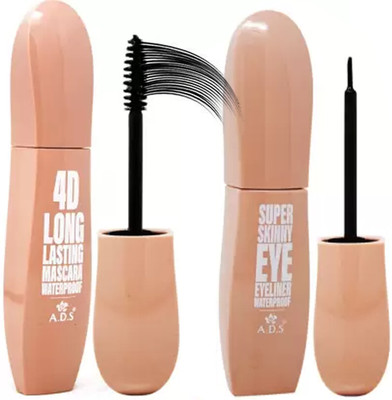 ADS Good Choice India Long Lasting Waterproof Eyeliner & 4D Mascara 18 ml(1575-EM)