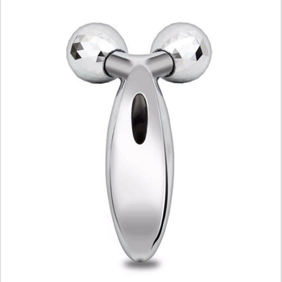 iBubble 3D 3D Y Shape Aluminium Microcurrent Face Platinum Roller Massager (Sliver) Massager(Silver)