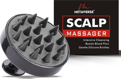 METAVERSE Scalp Massager for Hair Growth - Head Massager Scrubber Brush - Reduces Dandruff Scalp Massager for Hair Growth - Head Massager Scrubber Brush - Reduces Dandruff Massager(Black)