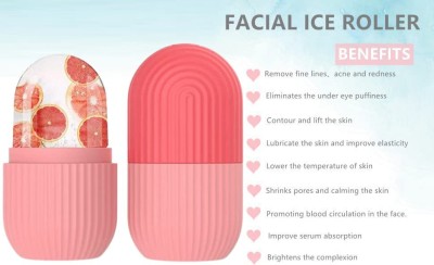 DEVAM ENTERPRISE Ice Roller For Face Women skin glowing facial massage leakproof roller
