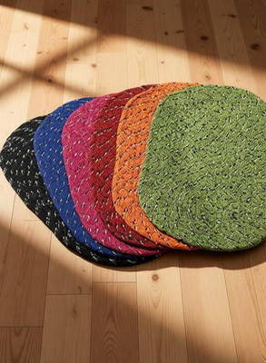 KI HOME Cotton Door Mat(Multicolor, Assorted Color, Medium)