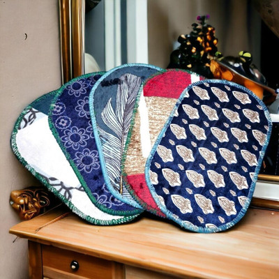 Velvet Door Mat(Multicolor, Assorted Mat, Medium)