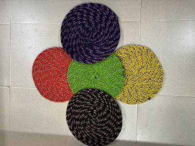 TexKing Cotton Door Mat(Multicolor, Round Mat, Medium, Pack of 5)