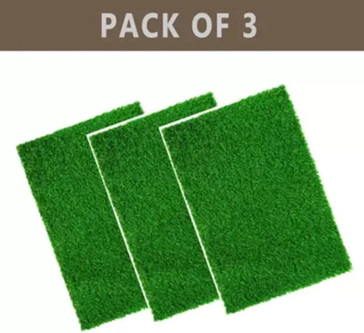 Worthful Creations Polyester Floor Mat(Green, Medium, Pack of 3)