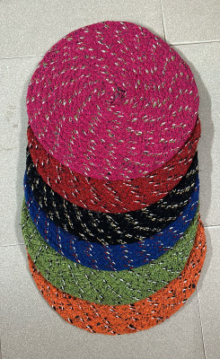 Cotton Door Mat(Multicolor, Assorted Mat-Round Shape, Medium)