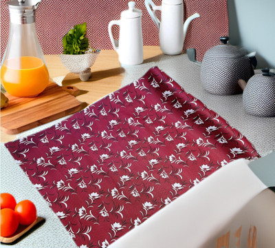 Trendy Rabbit PVC (Polyvinyl Chloride) Drawer Mat(Maroon, Large)