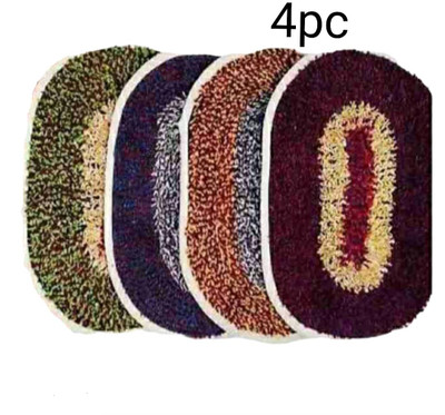 Cotton Door Mat(Multicolour, Free)