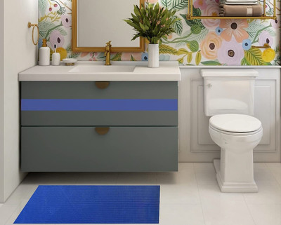 VOBLIN PVC (Polyvinyl Chloride) Floor Protecting Mat(Blue, Small)