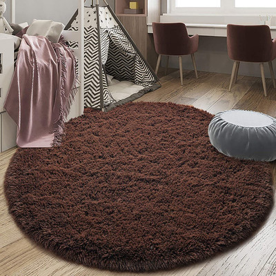 RM Handloom Microfiber Floor Mat(Brown, Medium)