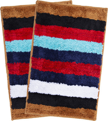 AAZEEM Microfiber Floor Mat(Multicolor, Free, Pack of 2)