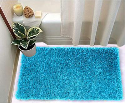 Woolpik Polyester Door Mat(Blue, Free)
