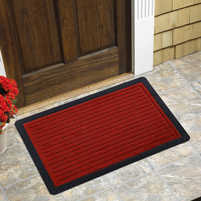 SSDN Rubber Door Mat(Red, Medium)