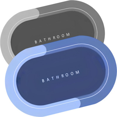 Ashlok Rubber Bathroom Mat(Multicolor, Free)