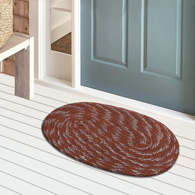 HOMESTIC by Kuber Industries Cotton Door Mat(Maroon, Free)