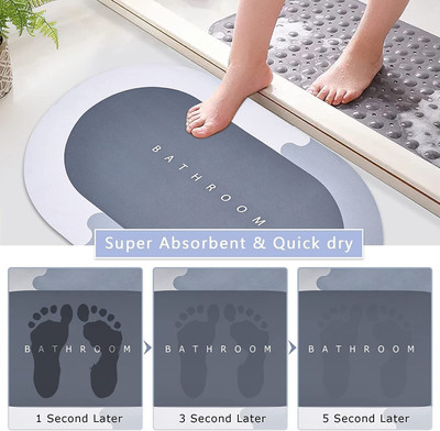 VELORA Rubber Bathroom Mat(Multicolor, Free)