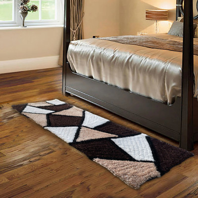 ROYAL TREND Polyester Floor Mat(geometric brown, Free)