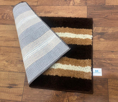 MAA HOME CONCEPT Microfiber Bathroom Mat(Multicolor, Medium)