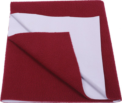 CheckMe Cotton Baby Bed Protecting Mat(Maroon, Small)