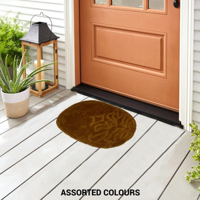 Polyester Door Mat(brown, Small)