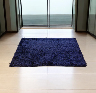 TrendyHouse Microfiber Floor Mat(Blue, Medium)