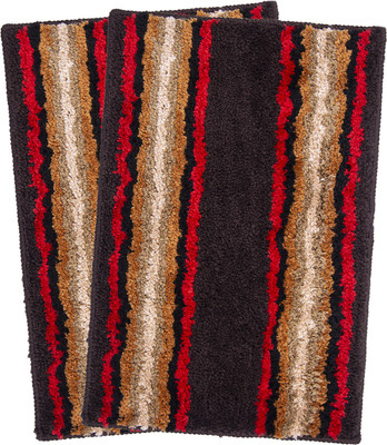 AAZEEM Microfiber Floor Mat(Brown, Free, Pack of 2)