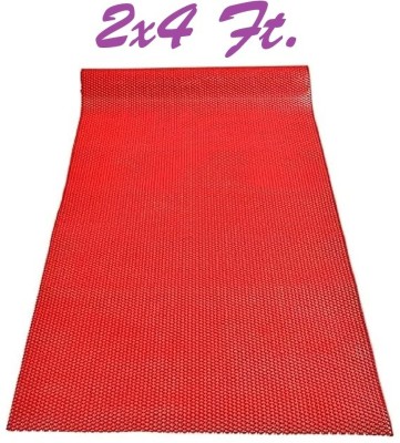 Gangji PVC (Polyvinyl Chloride) Bathroom Mat(Red, 2x4 Ft., Snake Mat, Free)