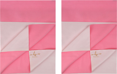 HS DESIGNING DREAMS Cotton Baby Bed Protecting Mat(Light Pink, Small, Pack of 2)