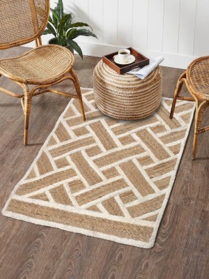 Nirmal Home Beige Jute Carpet(60 cm,  X 90 cm, Rectangle)