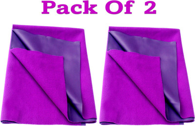 SBTs Cotton Baby Bed Protecting Mat(Purple, Pack of 2, Medium)
