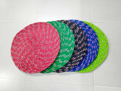 TexKing Cotton Door Mat(Multicolor, Round Mat, Medium, Pack of 5)