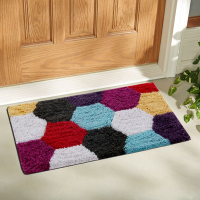 AAZEEM Cotton Door Mat(Multicolor, Medium)