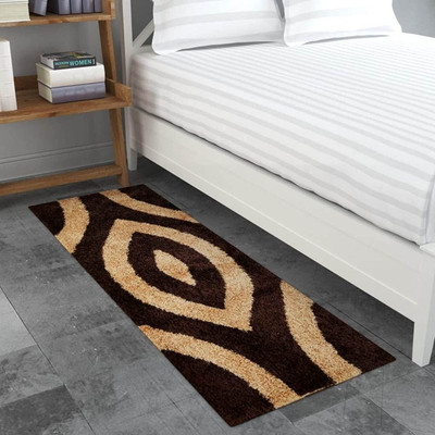 ROYAL TREND Polyester Floor Mat(Brown, Free)