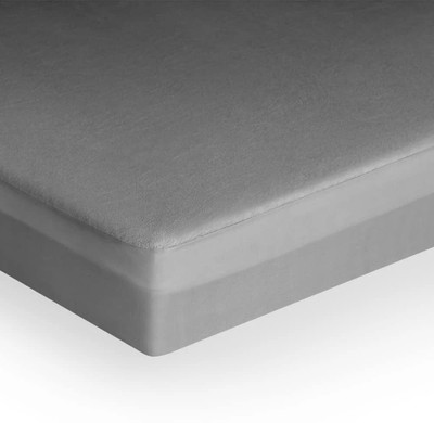 AGS ACTIVE Cotton King Fitted (Elastic) 220 TC Solid Bedsheet(Pack of 1, Grey)