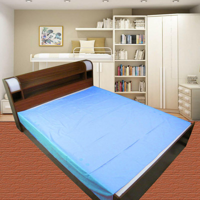 gungun mart Mattress Topper Double Size Breathable, Waterproof Mattress Cover(Blue)