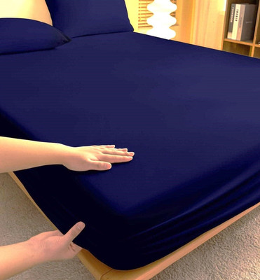 Kittenbite Elastic Strap Queen Size Breathable, Stretchable, Waterproof Mattress Cover(Blue)
