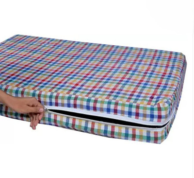Dhawan Creations Zippered Single Size Breathable Mattress Cover(Multicolor)