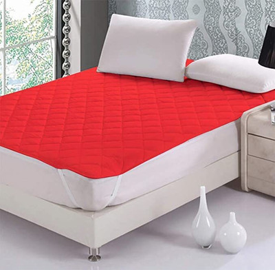 Texlux King Size Fitted Polycotton Stretchable, Waterproof Mattress Cover(Red)