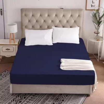 VYPUS Fitted Double Size Waterproof Mattress Cover(Blue)