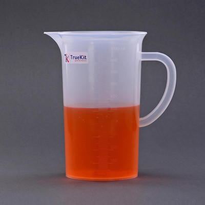 TRUEKIT Transparent Plastic Measuring Jug with Graduation Mark (Pack of 1) Measuring Cup(1000 ml)