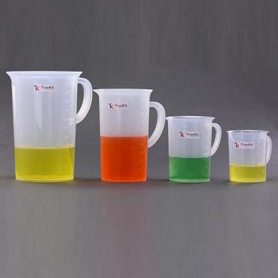 TRUEKIT Transparent Plastic Measuring Jug with Graduation Marks (Pack Of 1) Measuring Cup(250 ml, 500 ml, 1000 ml, 2000 ml)
