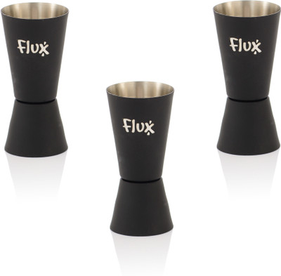 Flux Stainless Steel Double Side Peg Measure Bar Tool 30/60ML (3) 3 - Piece Bar Set(Stainless Steel)