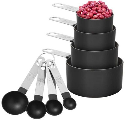 KitchenFest ® Food Grade BPA Free 8 Pcs Measuring Cup and Spoon Set Measuring Cup Set(500 ml)